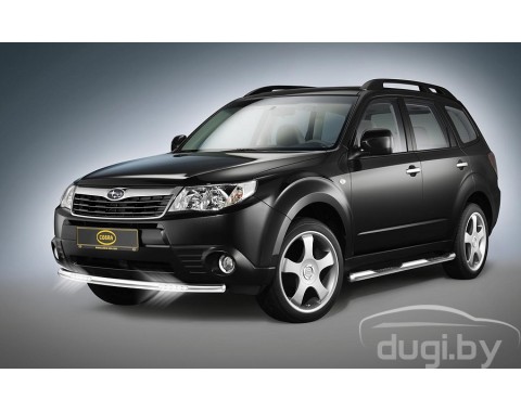 Одинарная труба "Cobra" с Led подсветкой для Forester